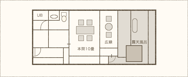 間取り図：瑞仙・高野槙の露天風呂付き客室