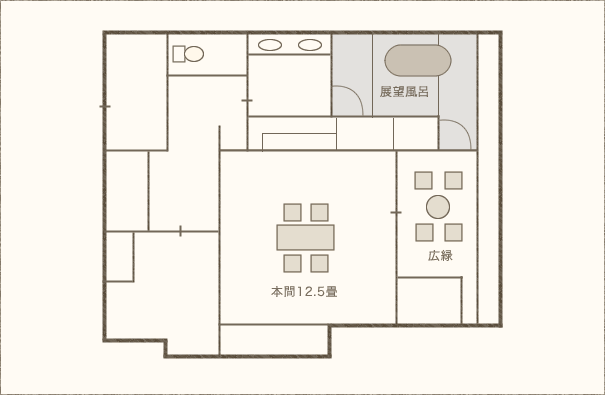 間取り図：瑞仙・特別室 展望風呂付客室